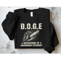 Chainsaw For Bureaucracy Funny D.O.G.E Doge Usa Flag Sweatshirt