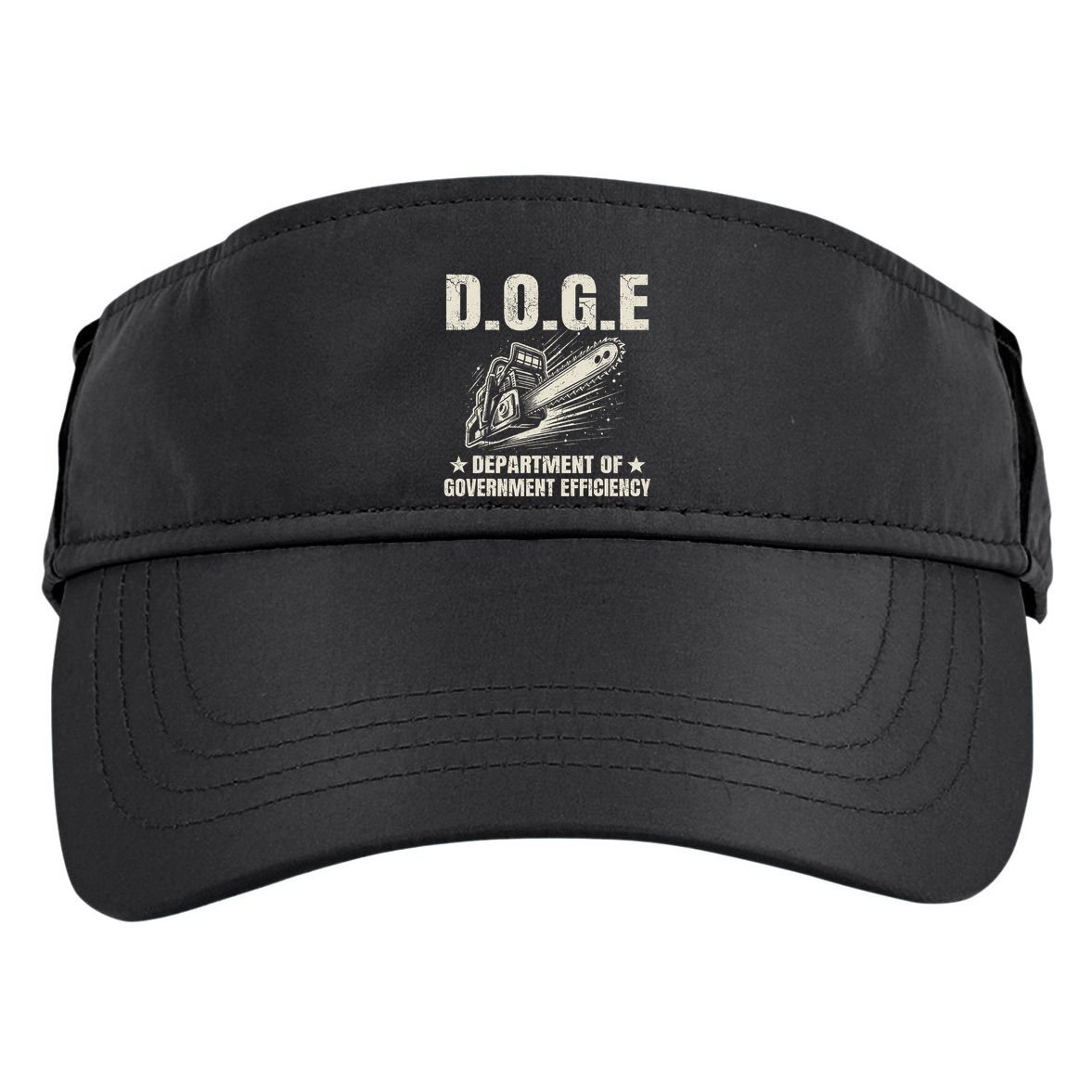 Chainsaw For Bureaucracy Funny D.O.G.E Doge Usa Flag Adult Drive Performance Visor