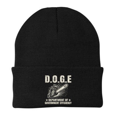 Chainsaw For Bureaucracy Funny D.O.G.E Doge Usa Flag Beanie