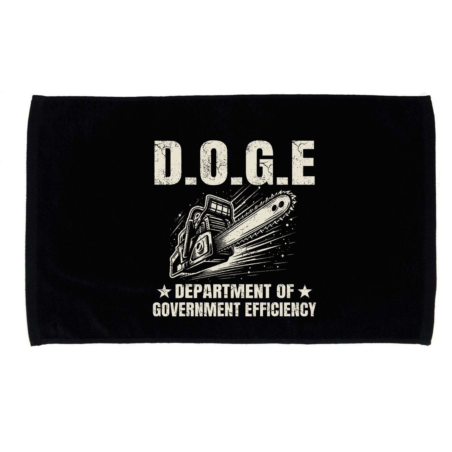 Chainsaw For Bureaucracy Funny D.O.G.E Doge Usa Flag Microfiber Hand Towel