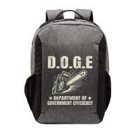 Chainsaw For Bureaucracy Funny D.O.G.E Doge Usa Flag Vector Backpack