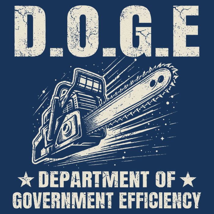 Chainsaw For Bureaucracy Funny D.O.G.E Doge Usa Flag Infant Baby Jersey Bodysuit