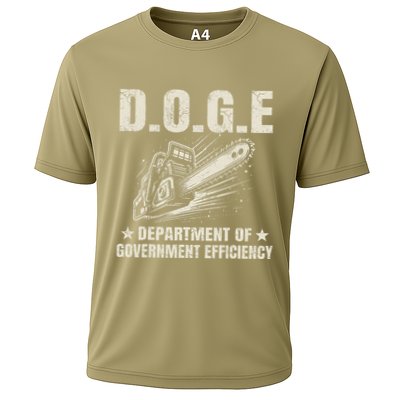 Chainsaw For Bureaucracy Funny D.O.G.E Doge Usa Flag Performance Shirt