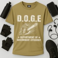 Chainsaw For Bureaucracy Funny D.O.G.E Doge Usa Flag Cooling Performance Crew T-Shirt