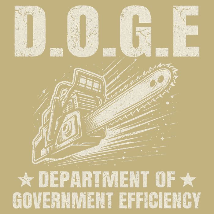 Chainsaw For Bureaucracy Funny D.O.G.E Doge Usa Flag Cooling Performance Crew T-Shirt