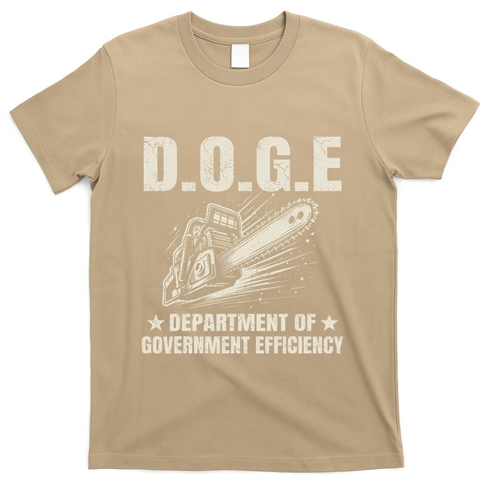 Chainsaw For Bureaucracy Funny D.O.G.E Doge Usa Flag T-Shirt