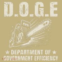 Chainsaw For Bureaucracy Funny D.O.G.E Doge Usa Flag Button