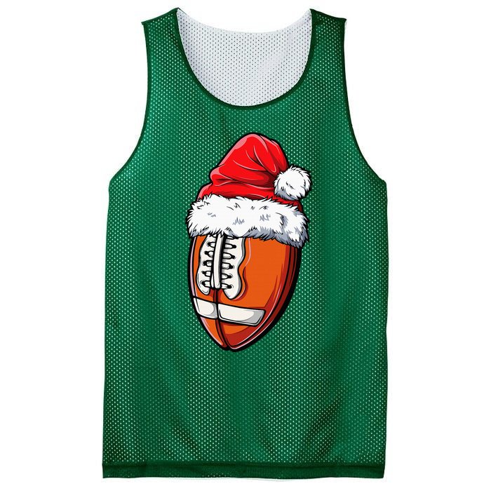 Christmas Football Ball Santa Hat Xmas Team Sport Mesh Reversible Basketball Jersey Tank