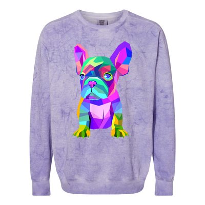 Cute French Bulldog, Colored Dog Breed Design Colorblast Crewneck Sweatshirt