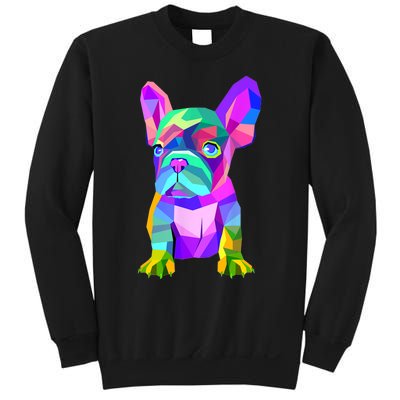 Cute French Bulldog, Colored Dog Breed Design Sweatshirt