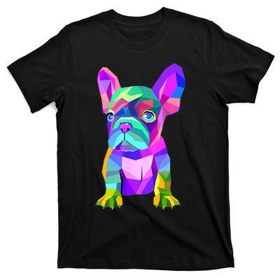 Cute French Bulldog, Colored Dog Breed Design T-Shirt