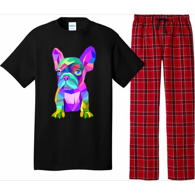 Cute French Bulldog, Colored Dog Breed Design Pajama Set