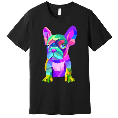 Cute French Bulldog, Colored Dog Breed Design Premium T-Shirt