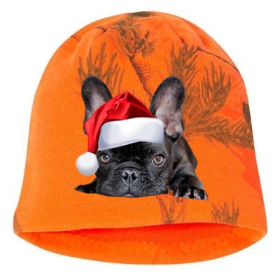 Cute French Bulldog Santa Hat Frenchie Image Christmas Gift Funny Gift Kati - Camo Knit Beanie