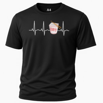 Chinese Food Best Chinese Takeout Heartbeat Cooling Performance Crew T-Shirt