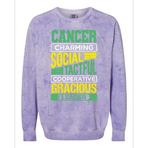 Cancer Facts Birthday Gift Astrology Horoscope Cancer Zodiac Gift Colorblast Crewneck Sweatshirt