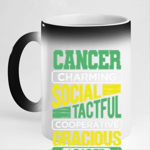 Cancer Facts Birthday Gift Astrology Horoscope Cancer Zodiac Gift 11oz Black Color Changing Mug