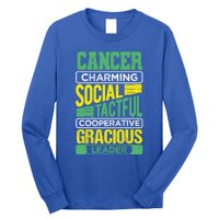 Cancer Facts Birthday Gift Astrology Horoscope Cancer Zodiac Gift Long Sleeve Shirt