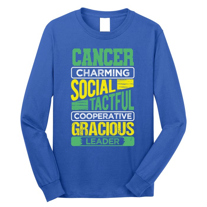 Cancer Facts Birthday Gift Astrology Horoscope Cancer Zodiac Gift Long Sleeve Shirt