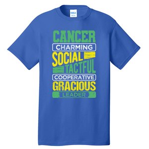 Cancer Facts Birthday Gift Astrology Horoscope Cancer Zodiac Gift Tall T-Shirt