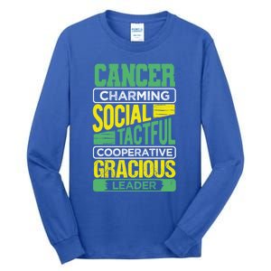 Cancer Facts Birthday Gift Astrology Horoscope Cancer Zodiac Gift Tall Long Sleeve T-Shirt