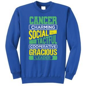 Cancer Facts Birthday Gift Astrology Horoscope Cancer Zodiac Gift Tall Sweatshirt