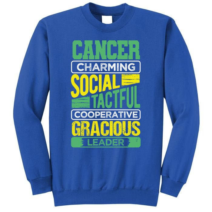 Cancer Facts Birthday Gift Astrology Horoscope Cancer Zodiac Gift Tall Sweatshirt