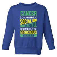 Cancer Facts Birthday Gift Astrology Horoscope Cancer Zodiac Gift Toddler Sweatshirt