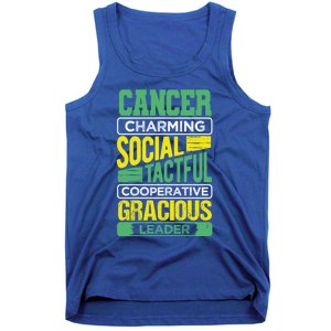 Cancer Facts Birthday Gift Astrology Horoscope Cancer Zodiac Gift Tank Top