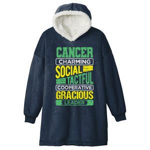 Cancer Facts Birthday Gift Astrology Horoscope Cancer Zodiac Gift Hooded Wearable Blanket