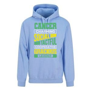 Cancer Facts Birthday Gift Astrology Horoscope Cancer Zodiac Gift Unisex Surf Hoodie