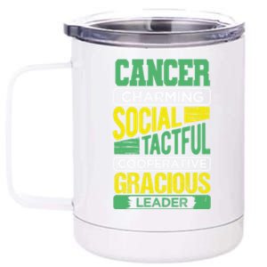 Cancer Facts Birthday Gift Astrology Horoscope Cancer Zodiac Gift 12 oz Stainless Steel Tumbler Cup