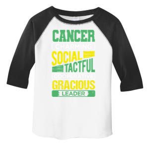 Cancer Facts Birthday Gift Astrology Horoscope Cancer Zodiac Gift Toddler Fine Jersey T-Shirt