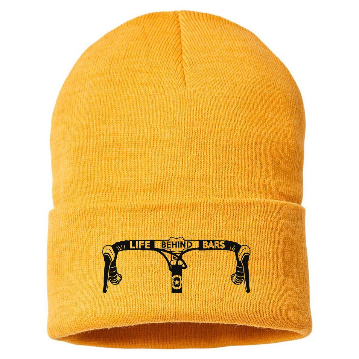 Cyclist Funny Biker Life Behind Bars Triathlon Bicycle Rider Sustainable Knit Beanie