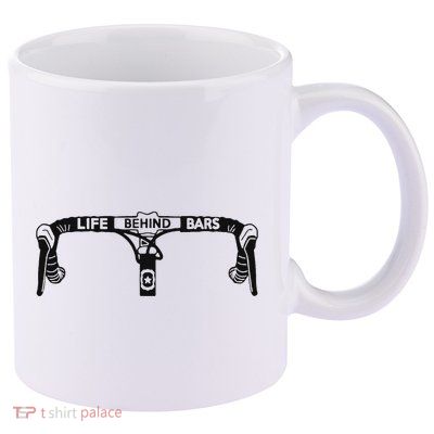 Cyclist Funny Biker Life Behind Bars Triathlon Bicycle Rider 11oz C Handle Ceramic Mug
