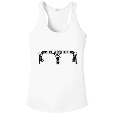 Cyclist Funny Biker Life Behind Bars Triathlon Bicycle Rider Ladies PosiCharge Competitor Racerback Tank