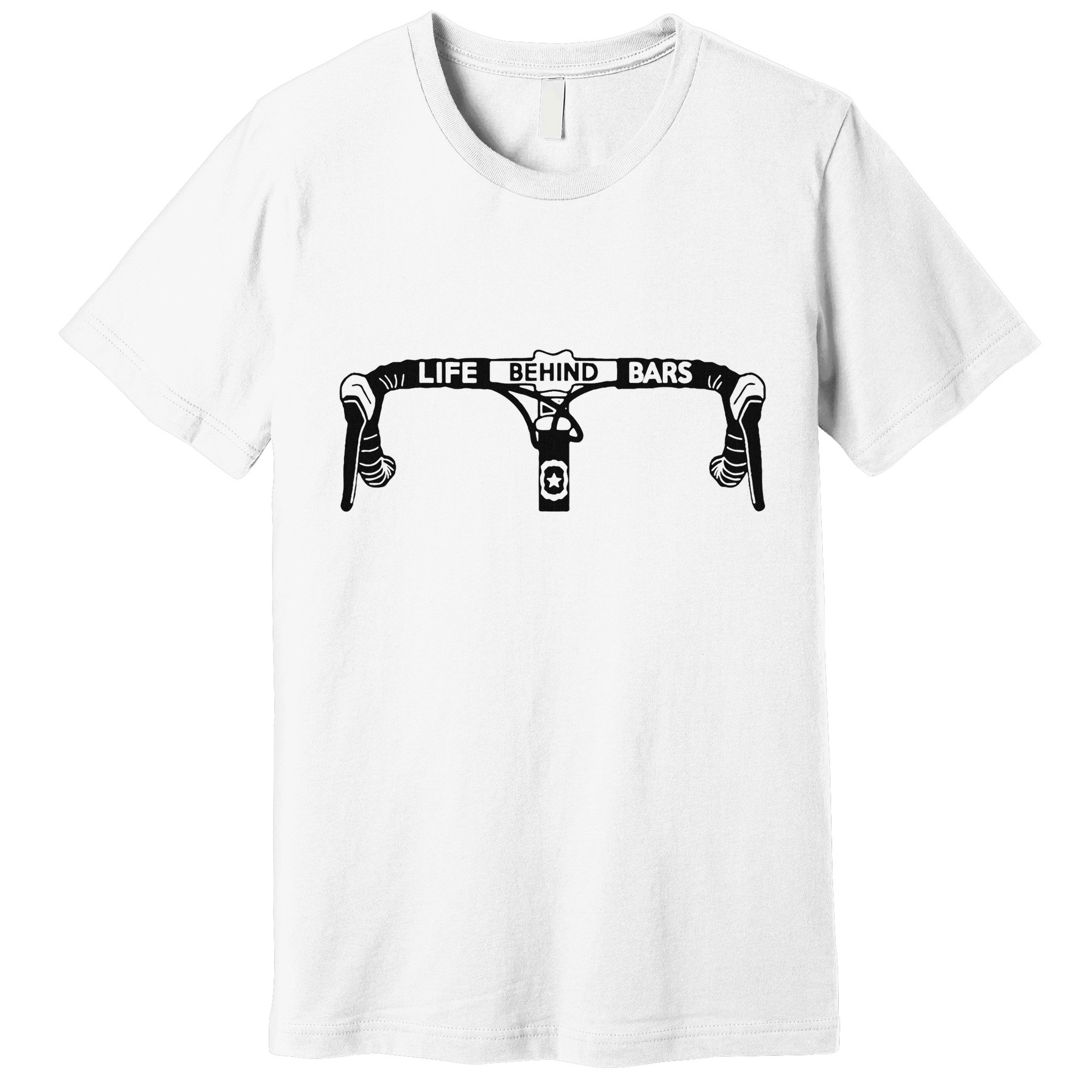 Cyclist Funny Biker Life Behind Bars Triathlon Bicycle Rider Premium T-Shirt