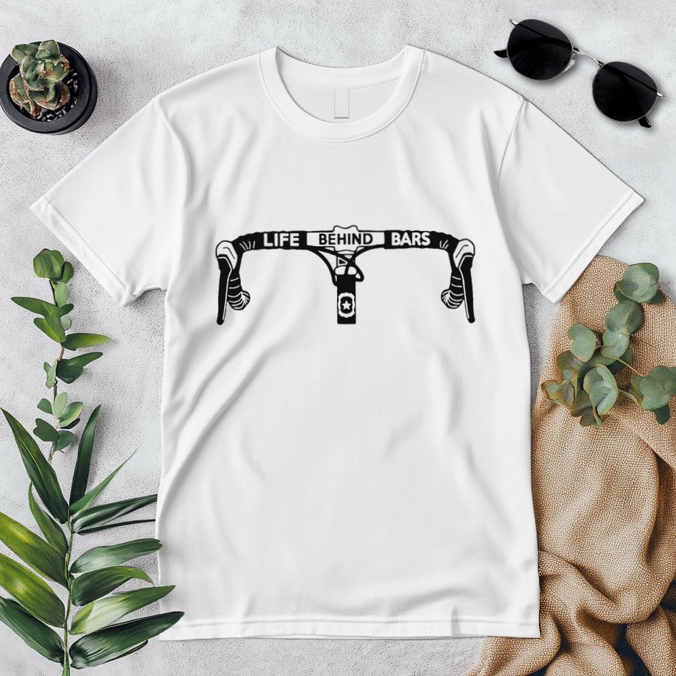 Cyclist Funny Biker Life Behind Bars Triathlon Bicycle Rider Premium T-Shirt