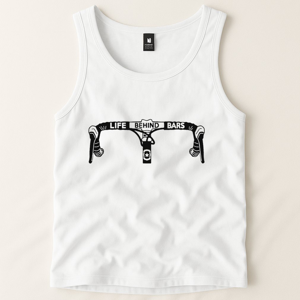 Cyclist Funny Biker Life Behind Bars Triathlon Bicycle Rider Tank Top