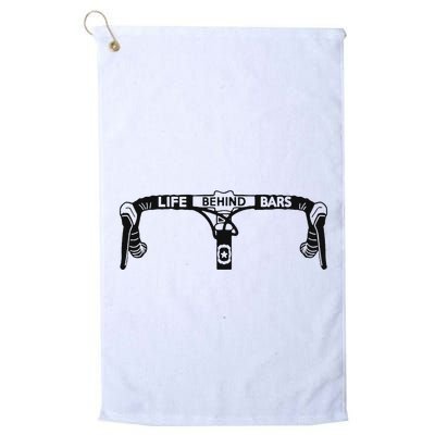 Cyclist Funny Biker Life Behind Bars Triathlon Bicycle Rider Golf Towel