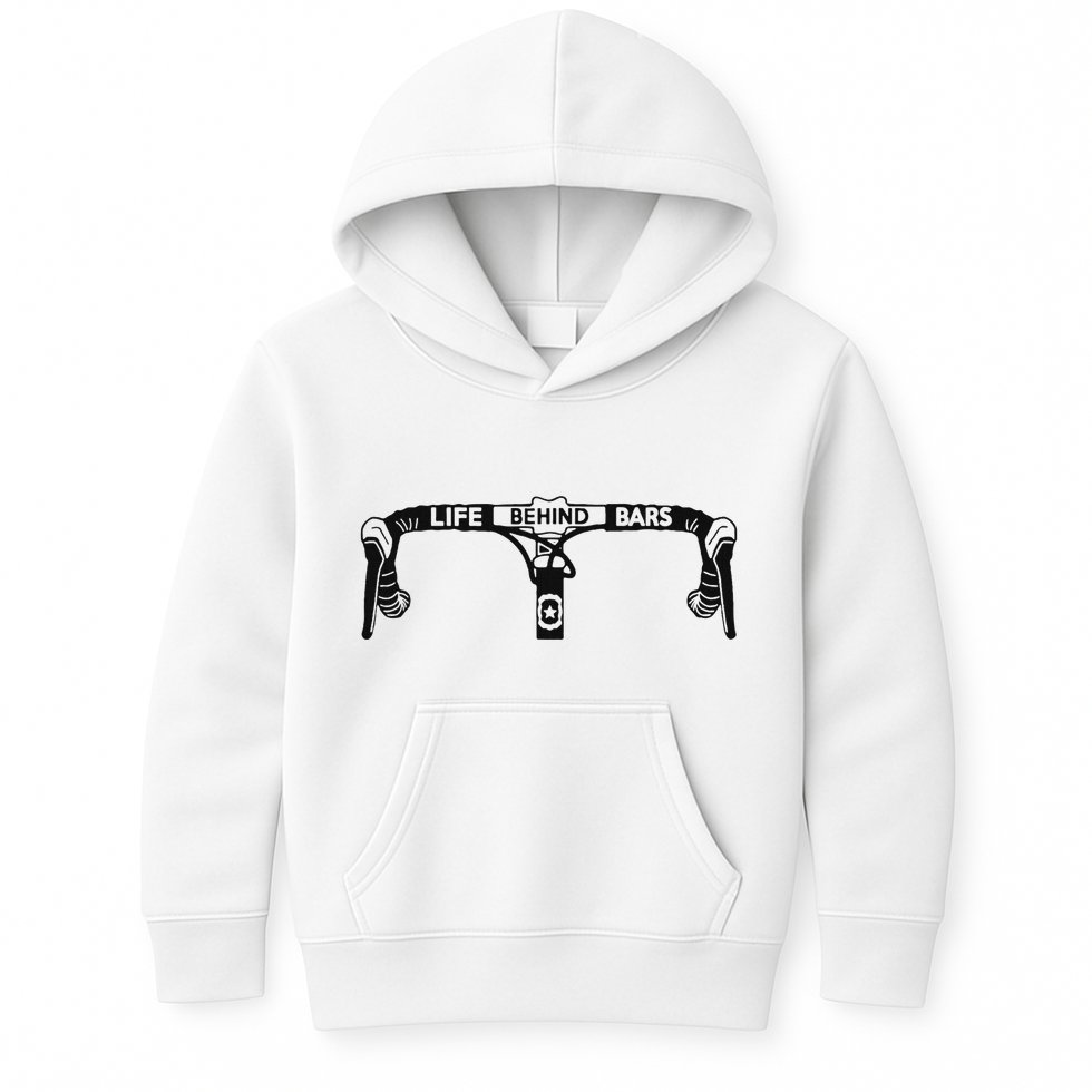 Cyclist Funny Biker Life Behind Bars Triathlon Bicycle Rider Kids Hoodie