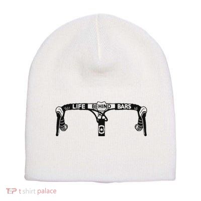 Cyclist Funny Biker Life Behind Bars Triathlon Bicycle Rider Short Acrylic Beanie