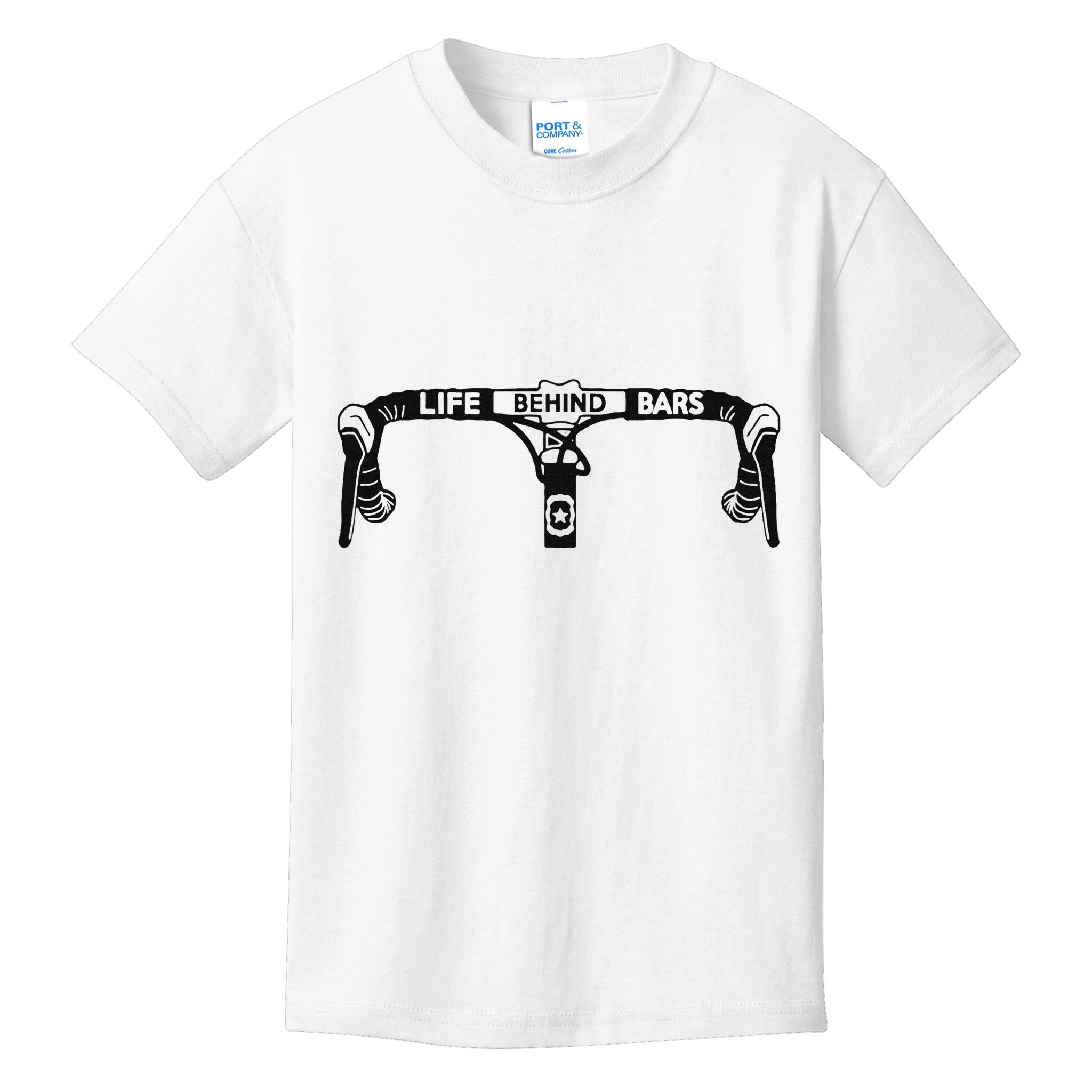 Cyclist Funny Biker Life Behind Bars Triathlon Bicycle Rider Kids T-Shirt