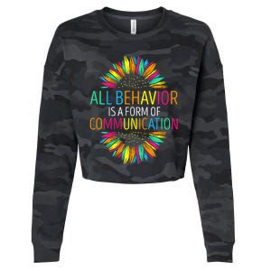 Communication Funny Behavioral Therapist Cropped Pullover Crew