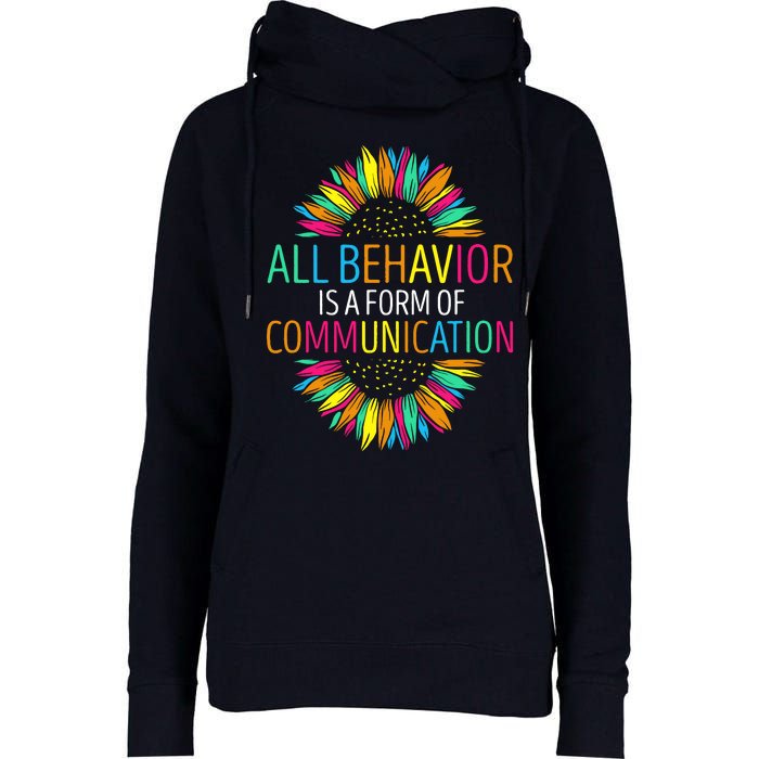 Communication Funny Behavioral Therapist Womens Funnel Neck Pullover Hood