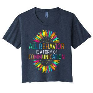 Communication Funny Behavioral Therapist Women's Crop Top Tee