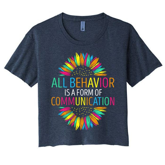 Communication Funny Behavioral Therapist Women's Crop Top Tee