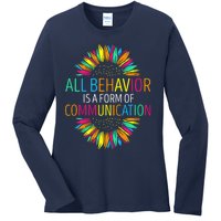 Communication Funny Behavioral Therapist Ladies Long Sleeve Shirt