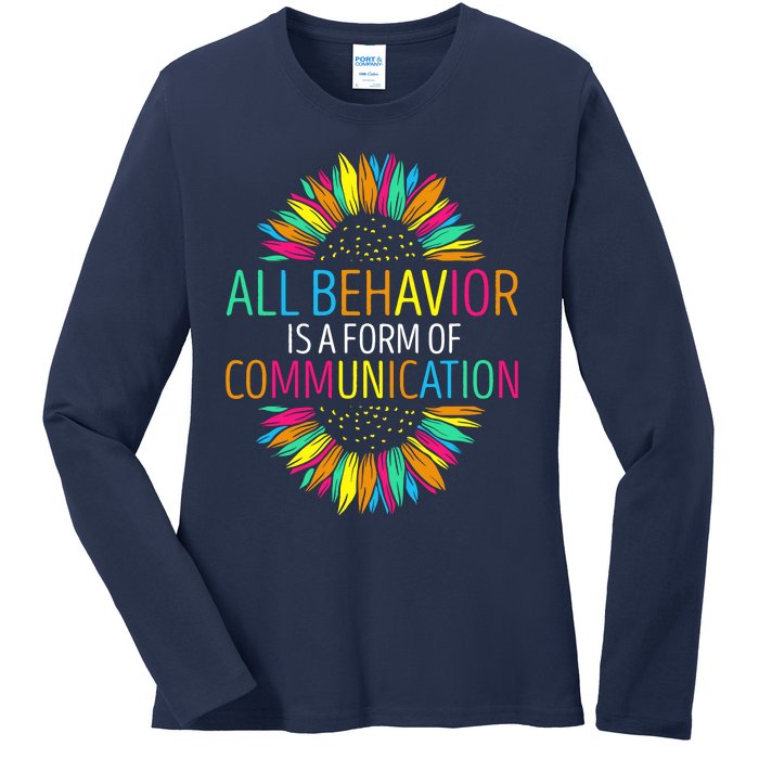 Communication Funny Behavioral Therapist Ladies Long Sleeve Shirt