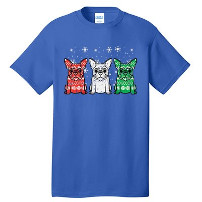 Christmas French Bulldogs Xmas Frenchie Dog Funny Funny Tall T-Shirt